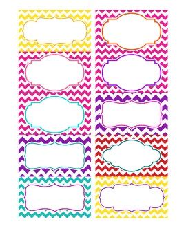 Use these free editable classroom labels to make a start organising your classroom. Chevron Labels (Multicolor) - Editable file by BeauxTy ...