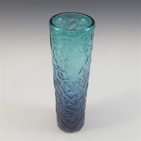 Tajima Japanese Best Art Glass Textured Blue Cased Etsy