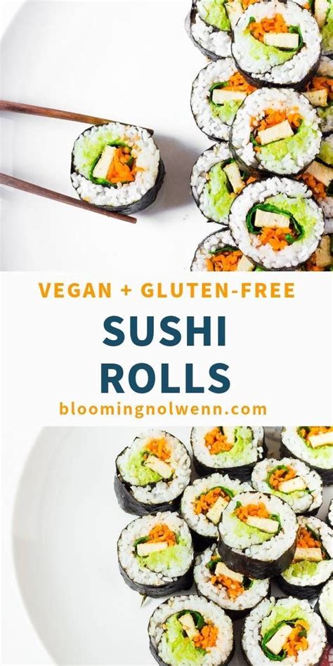 Easy Vegan Sushi Rolls Gluten Free Recipe In 2020 Vegan Sushi