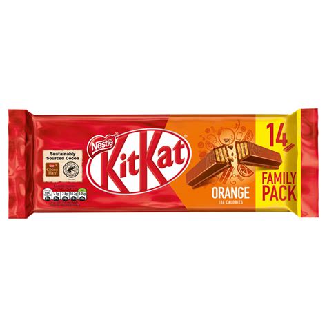 Kit Kat 2 Finger Orange Chocolate Biscuit Bar Multipack 14 Pack