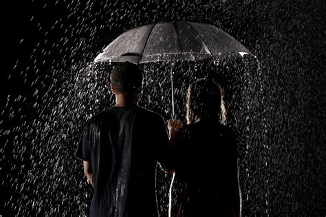 Rain Umbrella Couple Wallpapers X