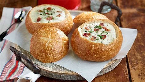 I remember it was fall in 2015, but it's still almost 90 degrees every day in florida. Clam Chowder in Sourdough Bread Bowl — Recipes — QVC.com