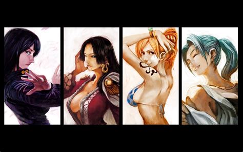 Anime One Piece Nami Vivi Nico Robin Boa Hancock 1600x1000 Wallpaper Wallhavencc