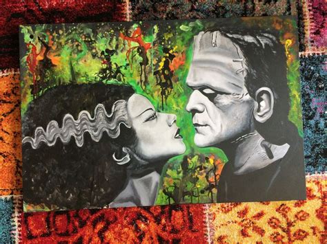 Bride Of Frankenstein Acrylic Painting By Lisa Cunningham Artfinder