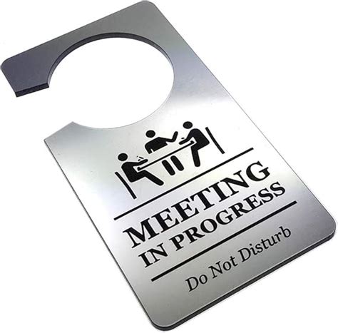 Origindesigned Meeting In Progress Do Not Disturb Room Door Hanger Sign