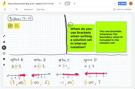 Solved When Do You Use Brackets When Writing A Solution Set In