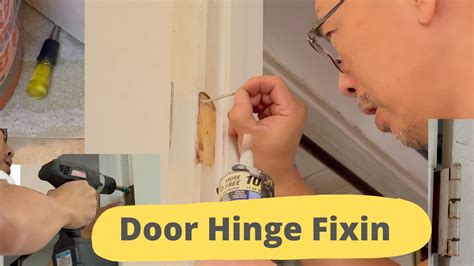 I Did A Cheap And Easy Fix On Sagging Door Stripped Screw Hinge Holes