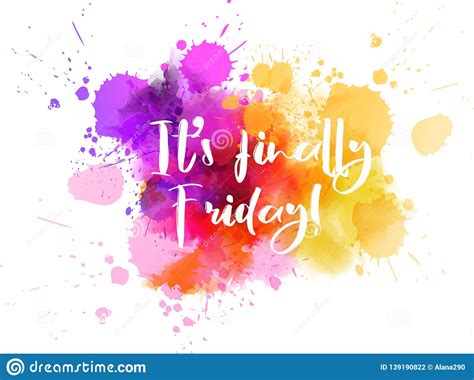 It`s finally friday stock vector. Illustration of color - 139190822