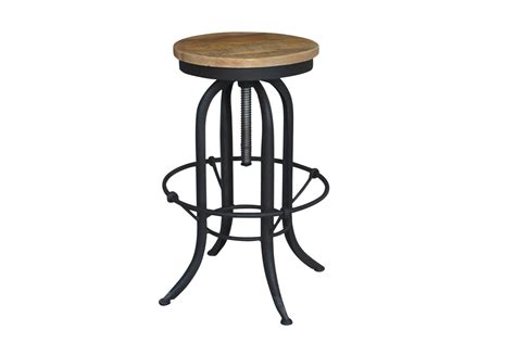 Anderson Bar Stool Recycled Timber Black Iron Helena House