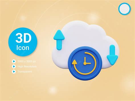 Premium Psd 3d Cloud Backup Icon