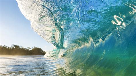 Welle Bricht Ufer Maui Hawaii Desktop Hintergrund 1920x1080