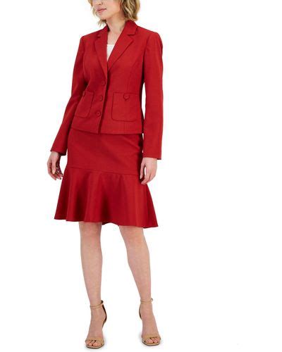 Red Skirt Suits For Women Lyst