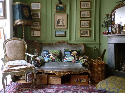 English Eccentric Drawing Room In Green Interiors By Color