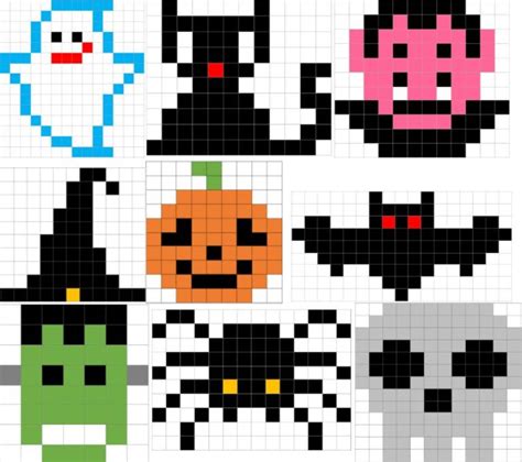 Pixel Art Halloween Hama Beads Halloween Halloween Crochet Diy