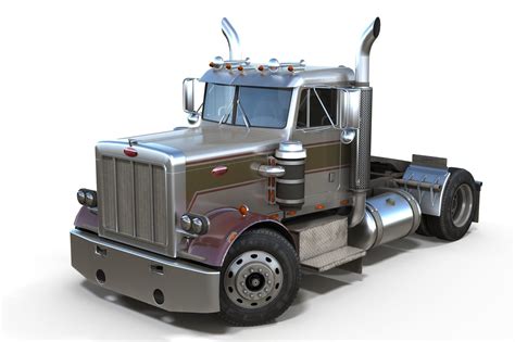 3d Model Peterbilt 289 Day Cab Semi Truck Vr Ar Low Poly Cgtrader