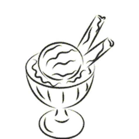 A page with one large ice cream in a bowl template. Dish of Ice Cream » Coloring Pages » Surfnetkids