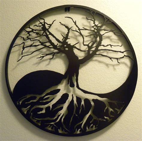 Yin Yang Tree Of Life Metal Wall Art By Vanmetalarts On Etsy