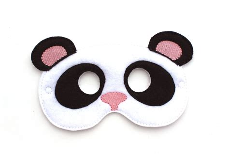 Kids Panda Mask Panda Costume Bear Mask Felt Mask Kids Etsy