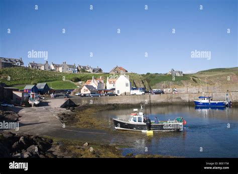 St Abbs Eyemouth Berwickshire Uk Fishing Boats In The Harbour Of This