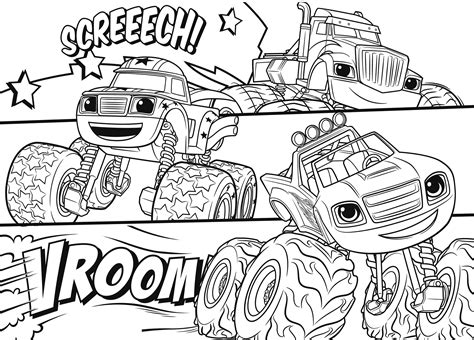 Blaze And The Monster Machines Coloring Pages Best Coloring Pages For