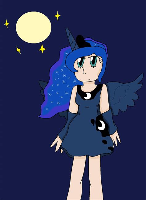 Princess Luna Humanized By Purplelover7 On Deviantart