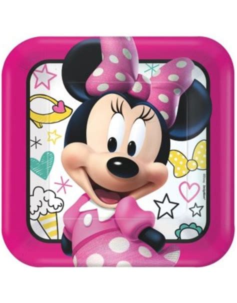 Disney Minnie Mouse Happy Helpers Square Plates 9 Its My Party