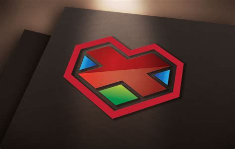 X Heart Logo Vector By Okanmawon Codester