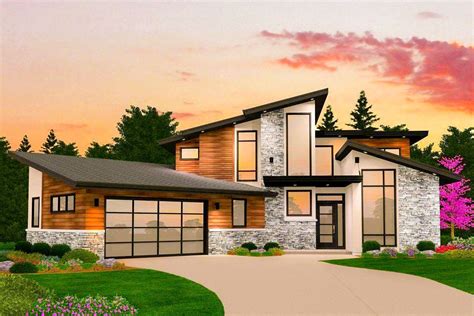 Dynamic 4 Bed Modern House Plan With Finished Walkout