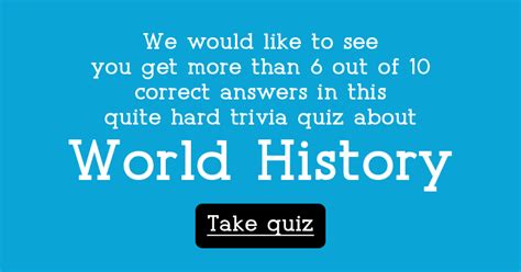 World History Trivia Questions