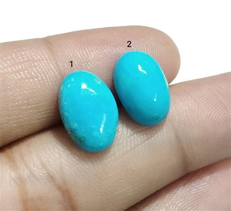 Natural American Blue Kingman Turquoise Oval Shape Cabochon Etsy