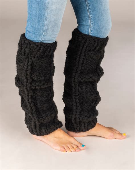 Wool Leg Warmers Cable Knit Leg Warmers Hand Knit Socks Etsy Uk