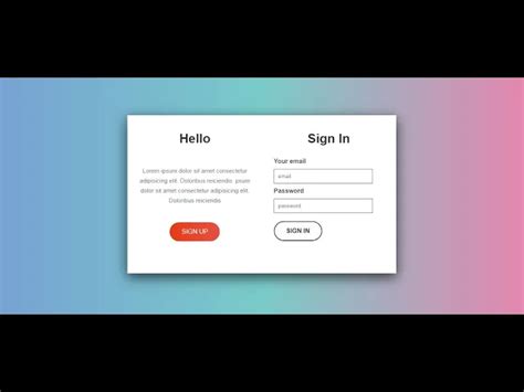 How To Create A Login Form With Html And Css Design Login Form With