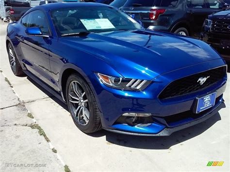 2016 Deep Impact Blue Metallic Ford Mustang Ecoboost Coupe 114243286