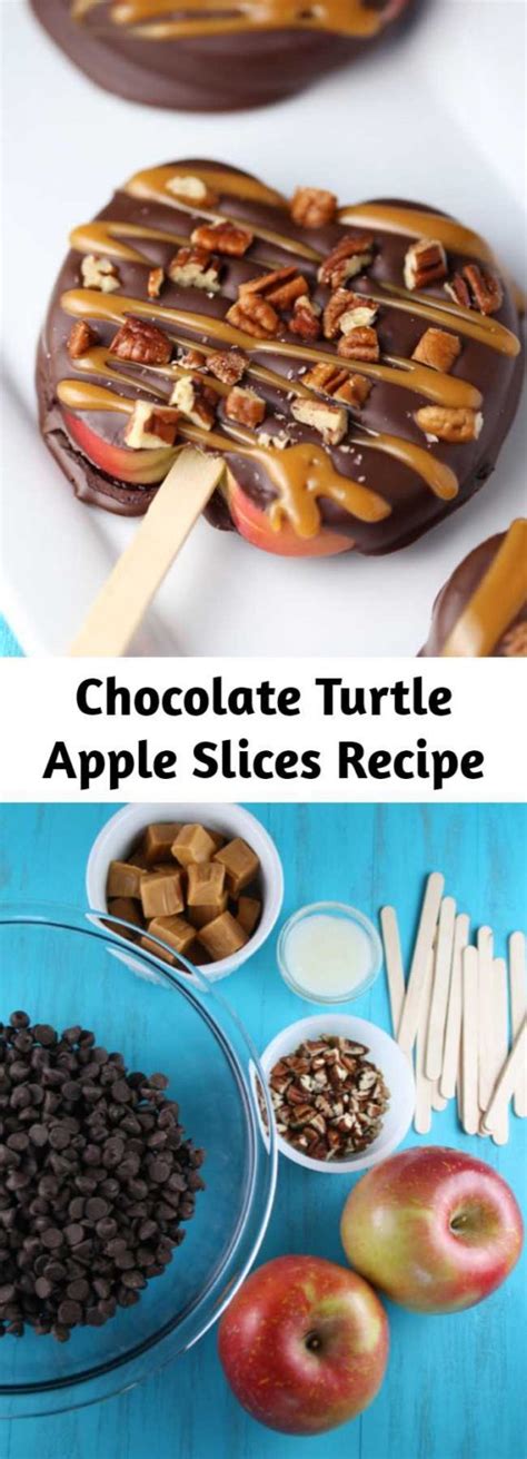 These chocolate turtle cookies are unbeatable! Chocolate Turtle Apple Slices Recipe - Mom Secret Ingrediets