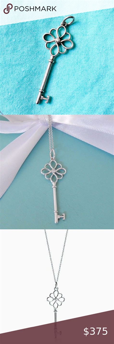 Tiffany Keys Knot Pendant Sterling Silver Diamond Tiffany Key Silver