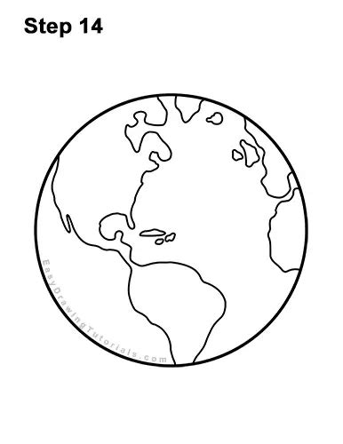 How To Draw Earth Video And Step By Step Pictures