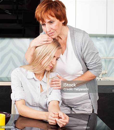 Mother Soothes Sad Daughter Stock Photo Download Image Now