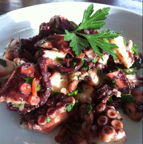 Salade de poulpe et persil