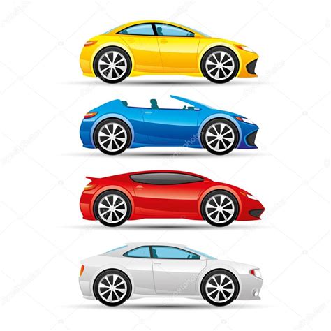 Colored Cars On A White Background — Stock Vector © Taronin 107443220