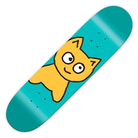 Meow Skateboards Big Cat Teal Skateboard Deck 825 Skateboards