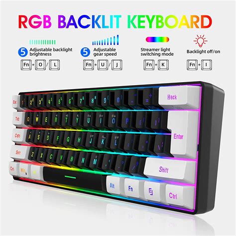 Buy Snpurdiri 60 Wired Gaming Keyboard Small Rgb Backlit Membrane