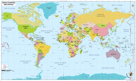 Map Of World Capitals Travel