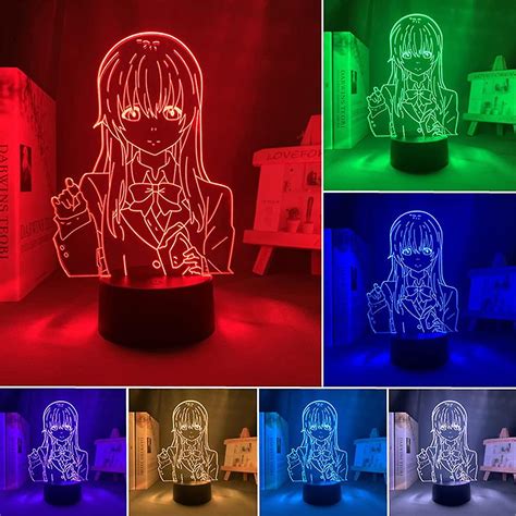 16 Farge Anime Nishimiya Shouko Figur 3d Lampe Med Fjernkontroll Barn