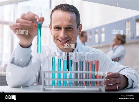 Scientist Working With Test Tubes Stock Photo Alamy