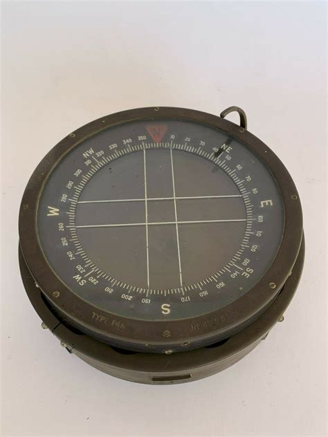 Old Aviation Compass Type P4a N 42857t Ref 6a 0745 Z450 Golden Metal