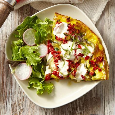 This salad is a helpful tool for weight loss because it provides a good balance of fiber. Mozzarella, Basil & Zucchini Frittata Recipe - EatingWell