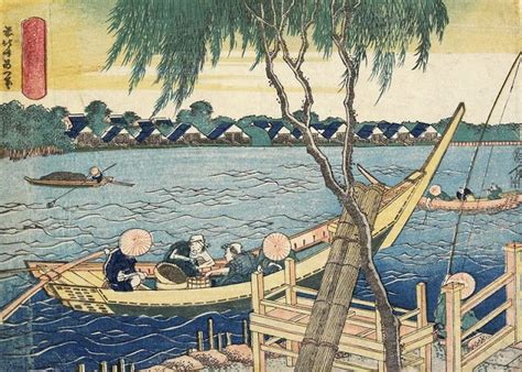 Fishing In The Miyato River Katsushika Hokusai Japan Art Most Famous Paintings And Artworks