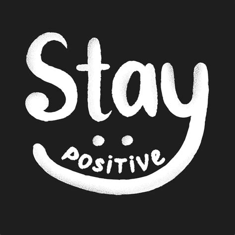 Premium Vector Stay Positive Hand Drawn Lettering With Scratched