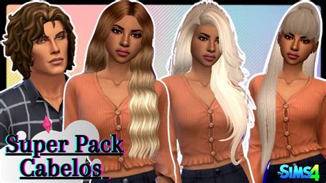 Pack De Cabelos Femininos E Masculinos The Sims 4 Cps Part 12 Youtube