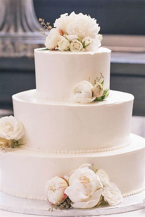 33 Simple Romantic Wedding Cakes Wedding Forward
